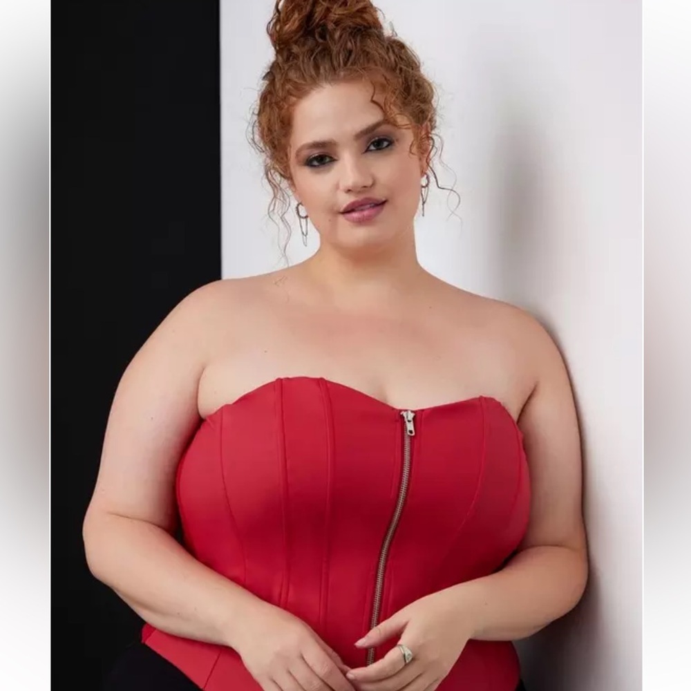 Torrid Lightweight Ponte Zip Front Corset Size 1 NWT - Picture 4 of 12